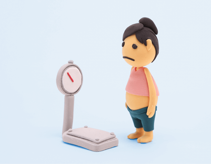 体重過多で悩む女性